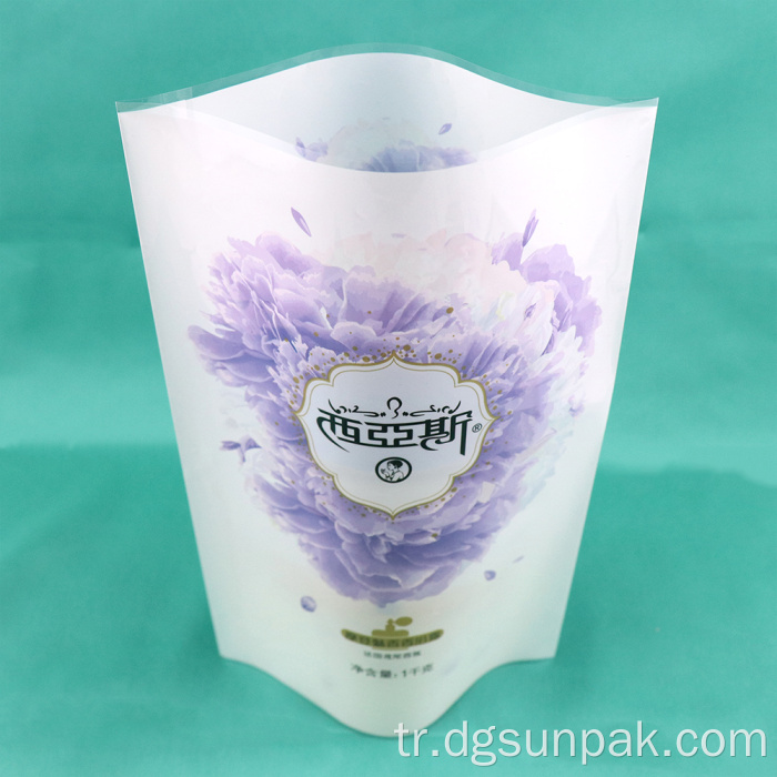 Logo baskı kozmetik geri dönüştürülebilir plastik torba